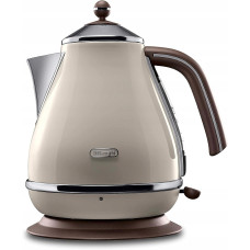 Електрочайник DeLonghi Icona Vintage, 1.7л, нержавіюча сталь, бежевий