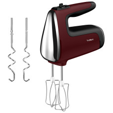 Міксер Tefal ручний Powermix Silence 600Вт, насадки-4, турборежим, бордовий