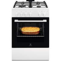 Плита Electrolux газова, 59л, 60x60см, чавун, білий