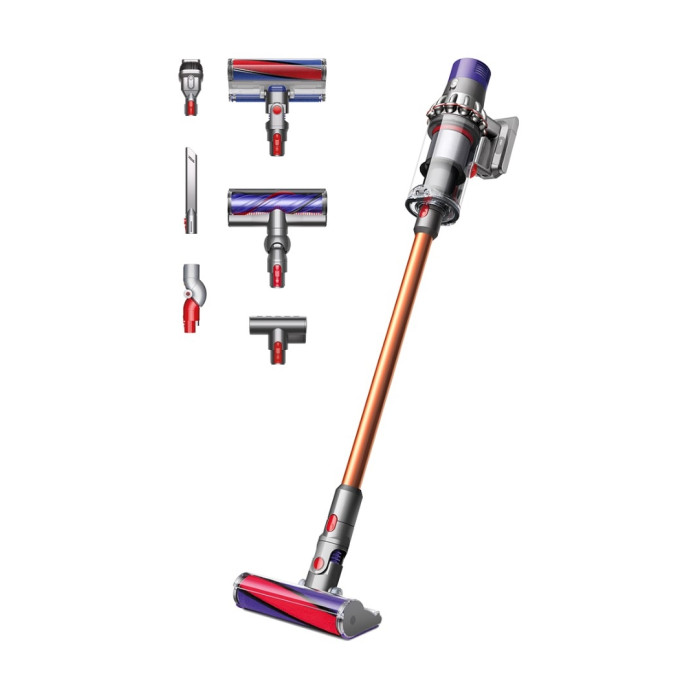 Пилосос Dyson безпровідний V10 Absolute 525Вт, конт пил -0.76л, автон. робота до 60хв, турборежим, сіро-мідний