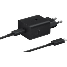 Зарядний пристрій мережевий Samsung 45Вт USB-С PD PPS, кабель USB-C > USB-C, 1.8м, чорний