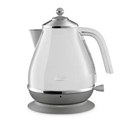 Електрочайник DeLonghi Icona Capitals , 1.7л, нержавіюча сталь, білий