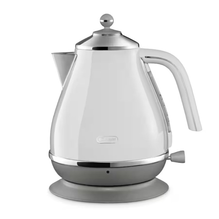 Електрочайник DeLonghi Icona Capitals , 1.7л, нержавіюча сталь, білий