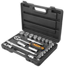 Набір інструментів Tolsen, набір торцевих головок 1/2", 22шт, CrV