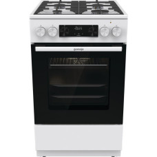 Плита Gorenje комбінована, 70л, 50x60см, дисплей, чавун, білий