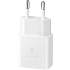Зарядний пристрій мережевий Samsung 15Вт USB-С, кабель USB-C > USB-C, 1м, білий