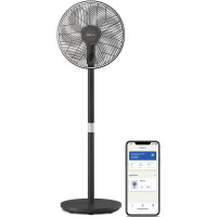 Вентилятор Philips підлоговий Series 3000, 40см, 48Вт, керування через смартфон, регулювання висоти, чорний