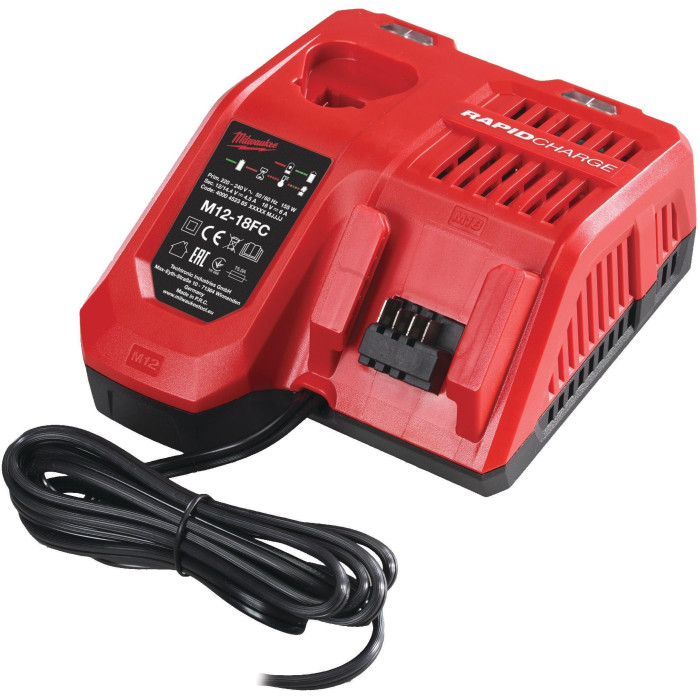 Зарядний пристрій Milwaukee M12-18FC TURBO, 12/18В, 1.01кг