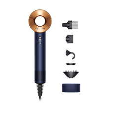 Фен Dyson HD07 Supersonic Prussian Blue/Rich Copper, 1600Вт, 4 режими, іонізація, хол. обду, кейс для зберігання, синьо-мідний