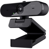 Вебкамера Trust Taxon ECO, 2K QHD, 30 fps, auto focus, OEM BOX, чорний