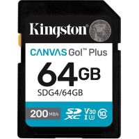 Карта пам'яті Kingston SD   64GB C10 UHS-I U3 V30 R200MB/s