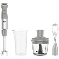 Блендер Tefal заглибний Quickchef+ 1000Вт, 3в1, чаша-800мл, чопер-500мл, турборежим, сріблясто-сірий