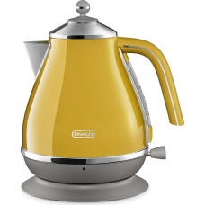 Електрочайник DeLonghi Icona Capitals, 1.7л, нержавіюча сталь, жовтий