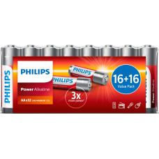 Батарейка Philips Power Alkaline AA лужна. плівка, 32 шт