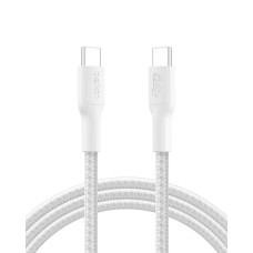 Кабель USB-C > USB-C заряджання/синхронізації Belkin 2м, 240Вт, Type-C, плетений, білий