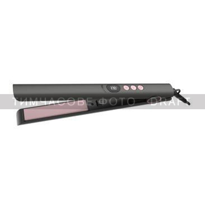 ARDESTO Випрямляч Pink Touch, 68Вт, 150-230C, кераміка, широкий, сірий+рожевий