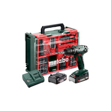 Шурупокрут-дриль акумуляторний Metabo BS 18 Set 18В 2х2А·год 24·48Нм 0-450·0-1600об·хв 1.3кг