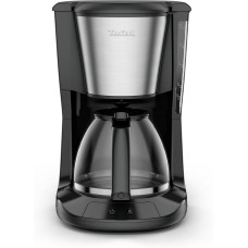 Кавоварка Tefal крапельна Subito 1.25л, мелена, чорно-сріблястий