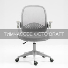 Крісло 2E OC100, тканина, фіксовані підлокітники, світло-сірий