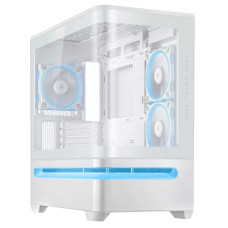 Корпус ASUS Prime AP202 Tempered Glas ARGB, без БЖ, 2xUSB3.2, 1xUSB Type-C, Tempered Glass side, mATX, білий 90DC00P3-B19000