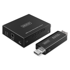 Подовжувач DIGITUS USB 3.2 Gen1, для використання з кабелем FO MM LC, до 300 м, 3 х USB-A, 1 x USB-C, чорний