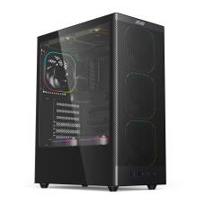 Корпус 2E GAMING  Iconic V8210B  без БЖ, 1xUSB3.0, 1х USB 2.0, 1xUSB Type-C, 4x120мм ARGB, VGA 325мм, LCS ready, контролер з пультом, TG Side Panel, ATX, чорний
