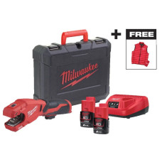 Труборіз акумуляторний Milwaukee M12 PCSSMC-202C 12В АКБ 2х2А·год 380об/хв 12-28мм жилет кейс