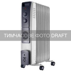 Обігрівач оливний ARDESTO OFH-09XF3 25м2, 2400Вт, вбуд. кер. теп-тор 400Вт, мех. кер-ння, 9 секцій, білий