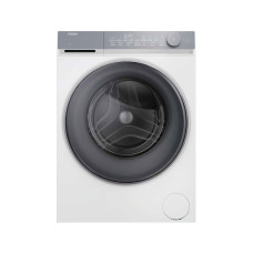 Пральна машина Haier фронтальна, 9кг, 1400, B, 45.2см, дисплей, пара, інвертор, люк сірий, прямий привід, білий