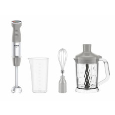 Блендер Tefal заглибний Quickchef+ 1000Вт, 3в1, чаша-800мл, чопер-1000мл, турборежим, сріблясто-сірий