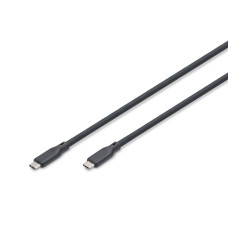 Кабель DIGITUS USB-C > USB-C заряджання/синхронізації, USB4 2.0, 80G, 240W, 16K, силіконовий, 1.5м, чорний