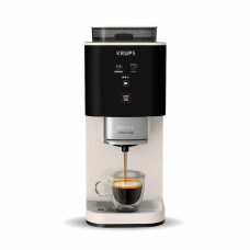 Кавомашина Krups Coffee Crush, 1.8л, зерно, ОLED дисплей, авторецептів - 2, метал, чорно-бежевий