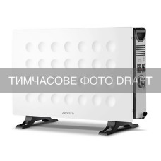ARDESTO Конвектор CHH-2000MWF 20м2, 2000Вт, вбуд-ний вентилятор, мех. кер-ння, відкритий нагрів. елементт, білий