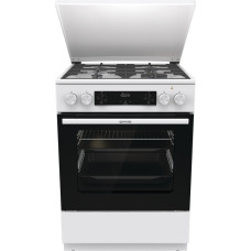 Плита Gorenje комбінована, 71л, 60x60см, дисплей, чавун,з кришкою, програматор IconLed, білий