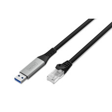 Кабель DIGITUS Ethernet USB-A - RJ45 CAT 6A S/FTP, 1 Gbit/s, 10m, LSZH