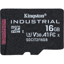 Карта пам'яті Kingston microSD   16GB C10 UHS-I U3 A2 V30 R100/W80MB/s Industrial