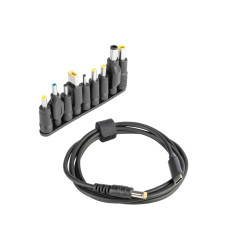 Універсальний кабель для зарядки ноутбука USB-C,  з потужністю 5 Вт постійного струму + 9 перехідних штекерів