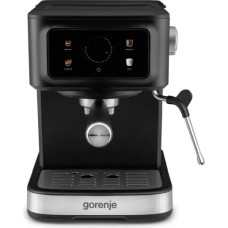 Кавоварка Gorenje ріжкова 1.5л, мелена, ручний капучинатор, чорний