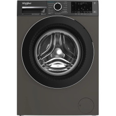 Пральна машина Whirlpool фронтальна, 8кг, 1400, А, 44.4см, дисплей, пара, інвертор, люк чорний, сірий